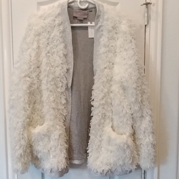 Anthropologie Jackets & Blazers - NWT Anthropologie Vanessa Virginia Shaggy Sparkly Jacket  M/L